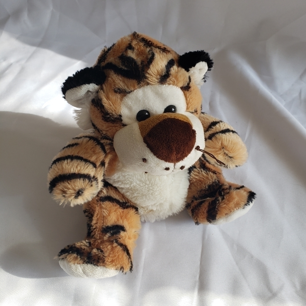 KellyToy Tiger Hand Puppet Stuffed Animal Black Orange White Year 2011 Vintage